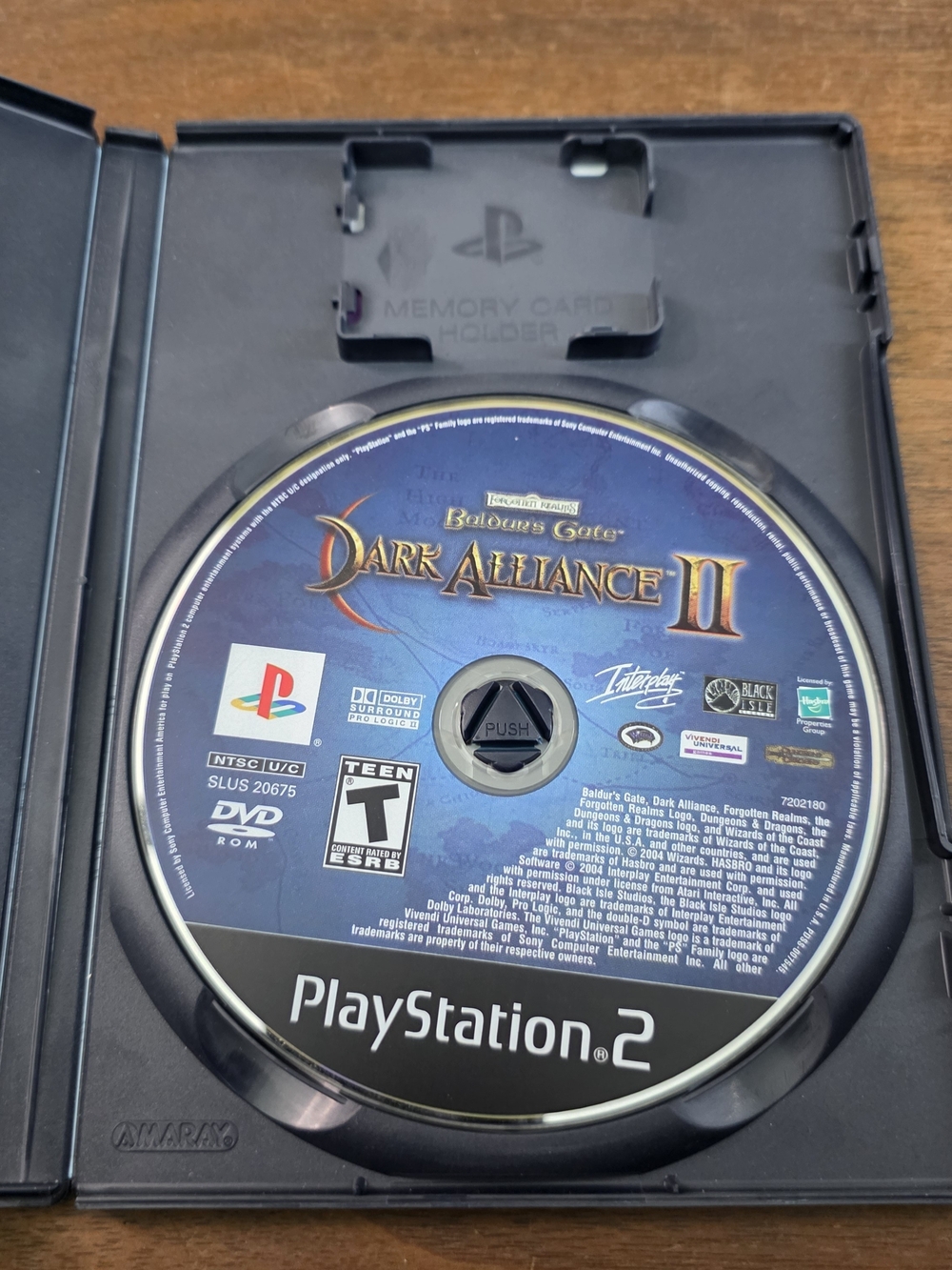 Sony PlayStation 2 PS2 Baldurs gate Dark Alliance II 2 Game Disc